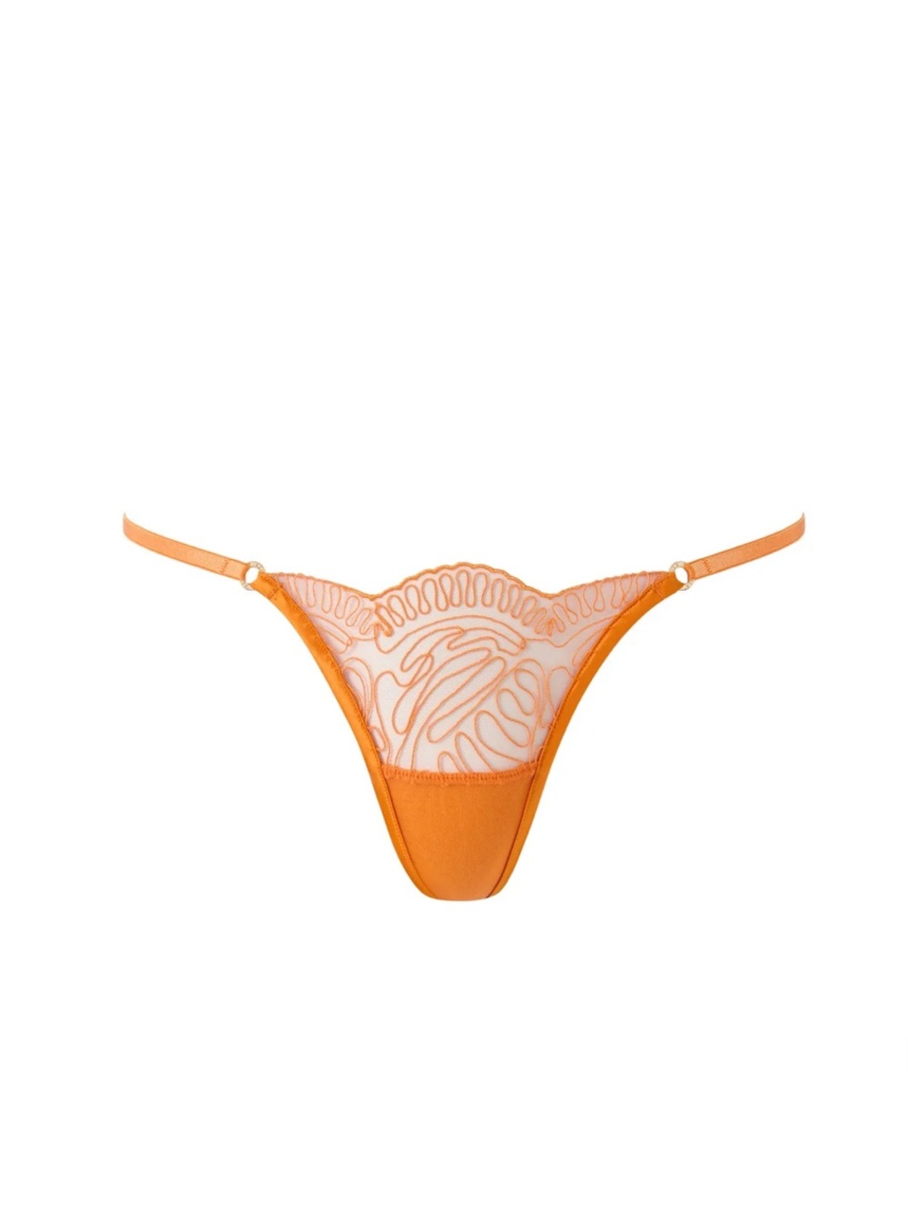 Bluebella Set! Leliana Embroidered Plunge Bra + Thong in Orange Peel - Picture 7 of 10